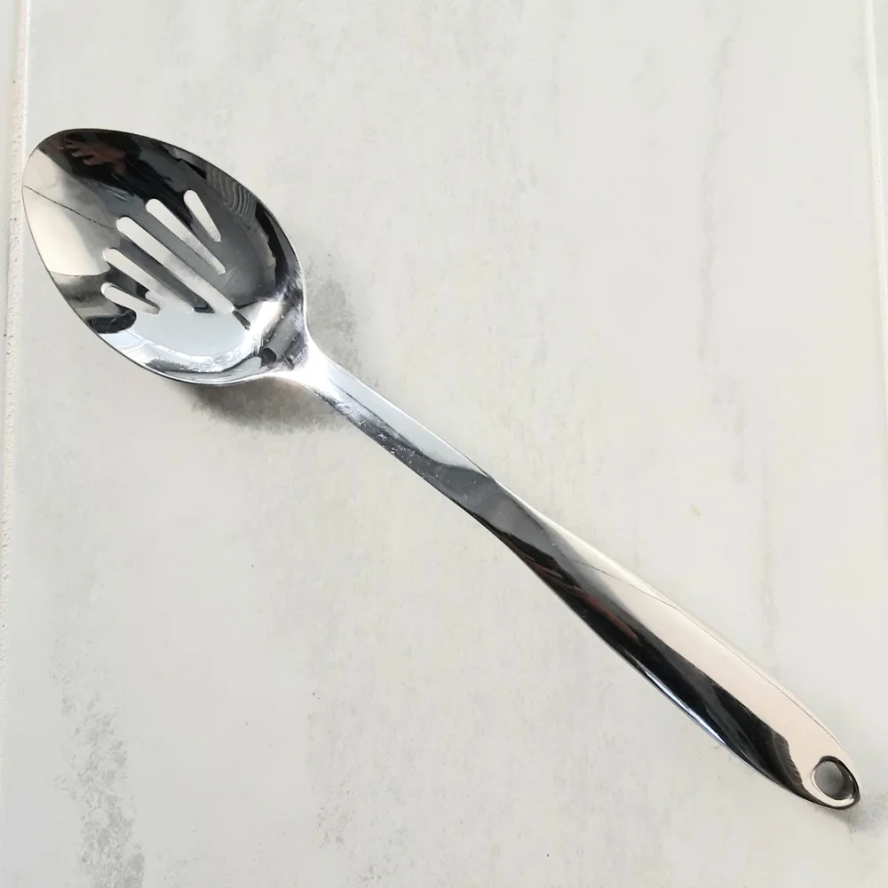 Wolfgang Puck Stainless Steel Slotted Spoon, Professional Quality, 14